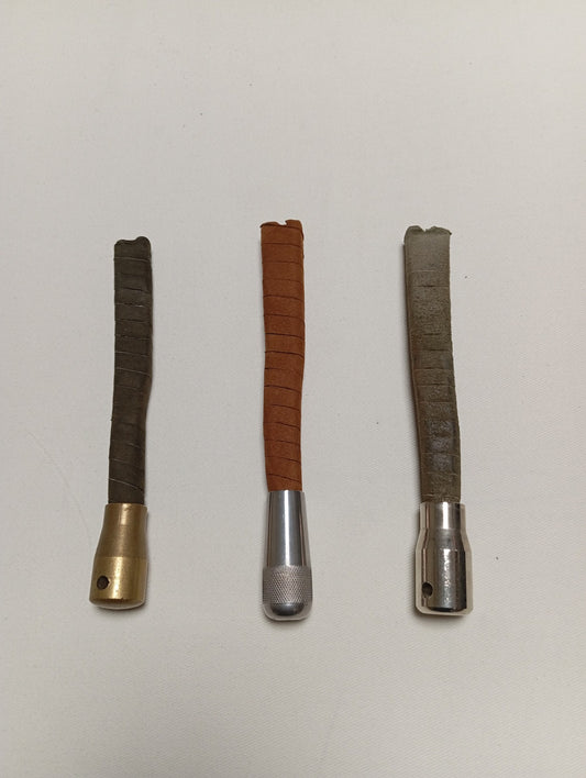 Χειροποίητη ξύλινη λαβή EPEE με επένδυση δέρματος